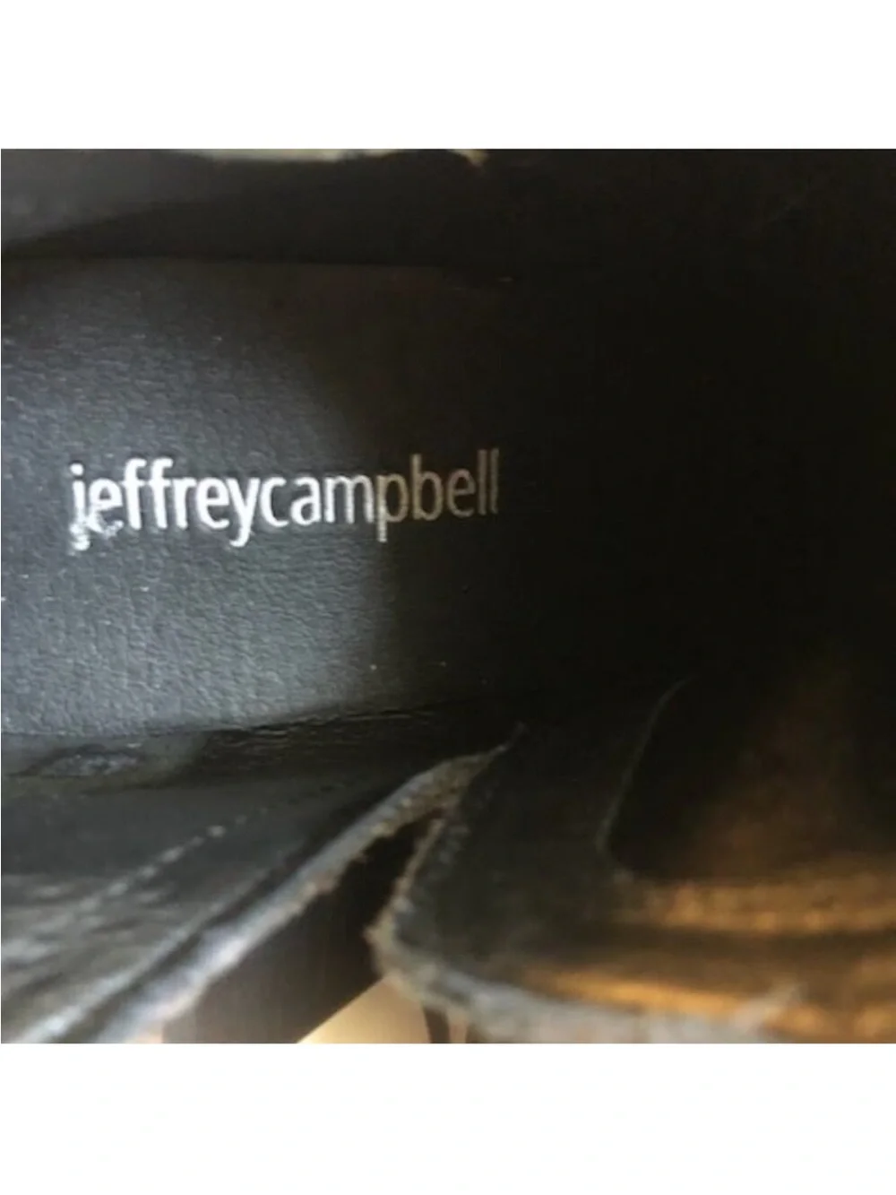 Jeffrey Campbell Rowlan Snakeskin Embossed Leather Bootie Ankle Boots Black